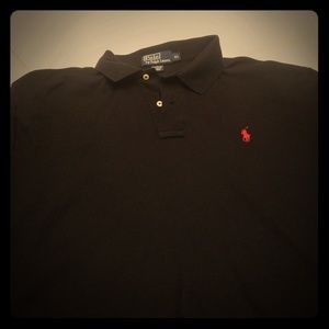 Polo by ralph lauren black and red polo size xl